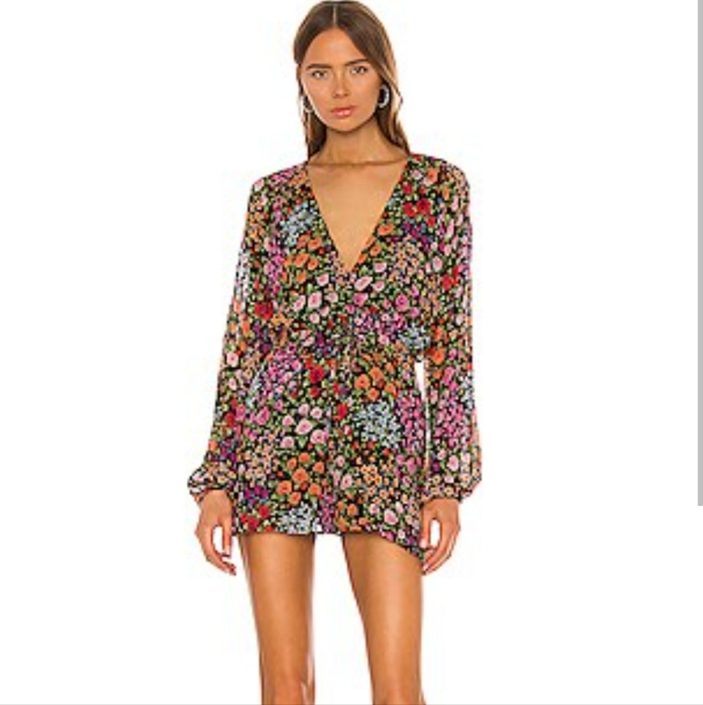 Yumi Kim Naomi Floral Long-sleeve Romper